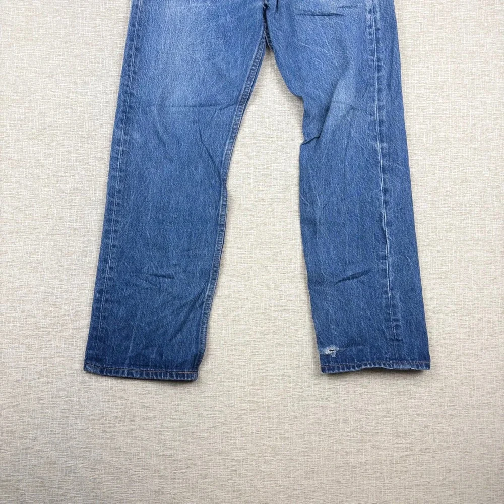 Vintage Levis 501 Mens 33x32 Original Fit Jeans Light Distress Denim